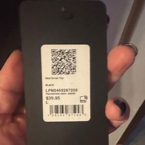 Fabletics new Vital Scrub Top in Black l